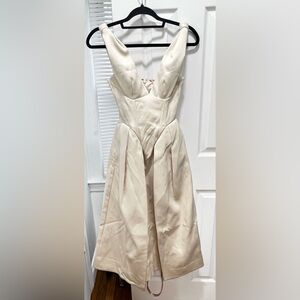 House of CB Cream Midi Dress